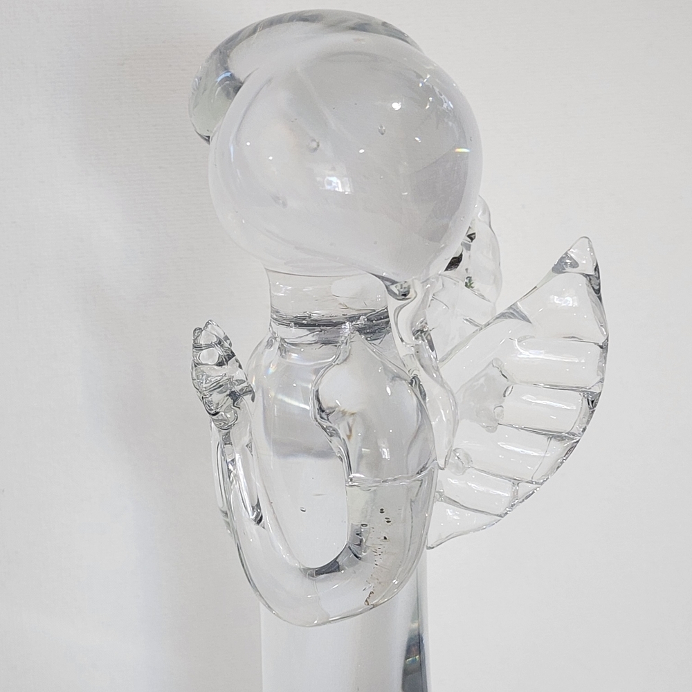 Vintage Art Glass Angel Figure Handcrafted Signed Lyn78 Holiday Decor - Picture 8 of 16